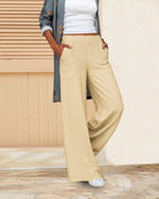 Women's Slim Fit Dress Pants – High Waist Fitted Tailored Trousers