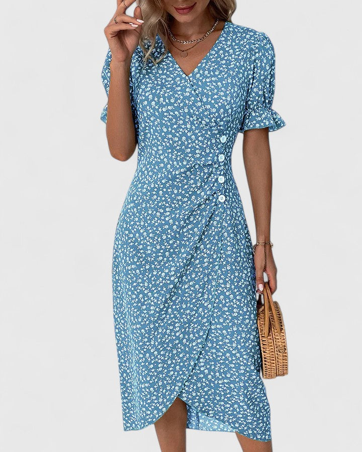 Women's Midi Summer Dress – Comfortable Casual Dress – Kataryna