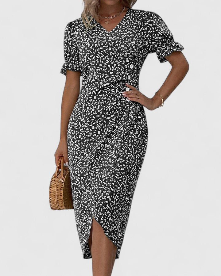 Women's Midi Summer Dress – Comfortable Casual Dress – Kataryna