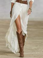 Women's Belted Dress – Casual Maxi Dress – Juliette