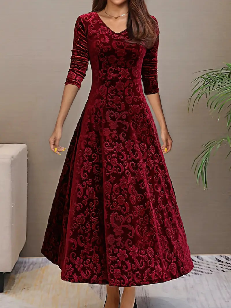 Women's Maxi Dress – Long Sleeve Evening Dress – Sophiena