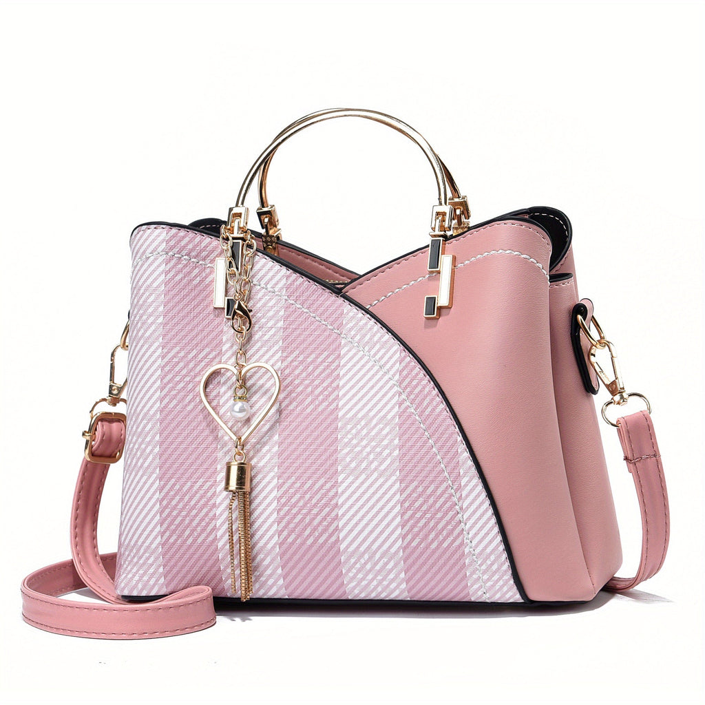 Women's Luxury Faux Leather Shoulder Bag – Designer Style Handbag – Lillian