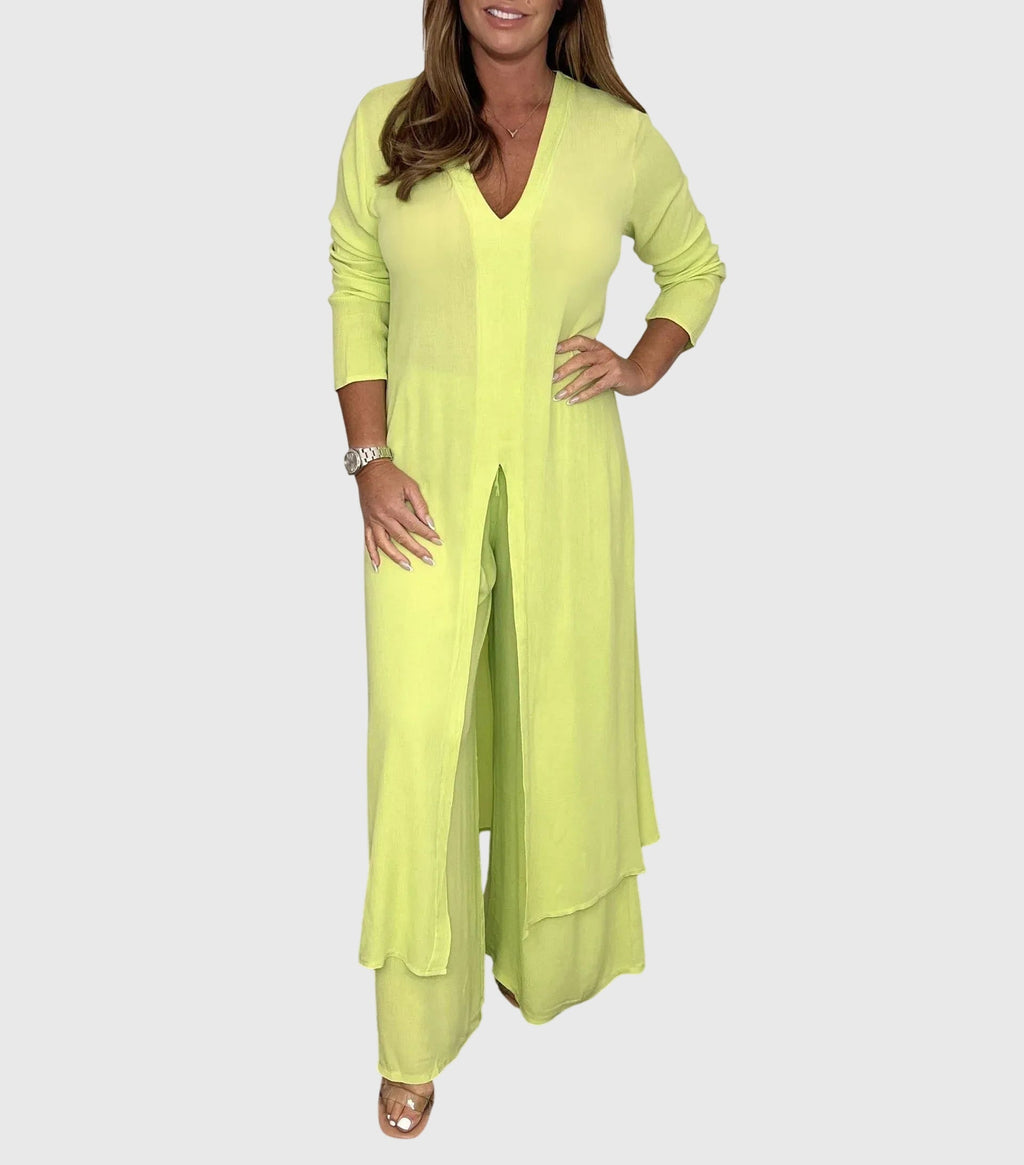 Women's Wide Leg Set – Casual Two-Piece Set – Olivia