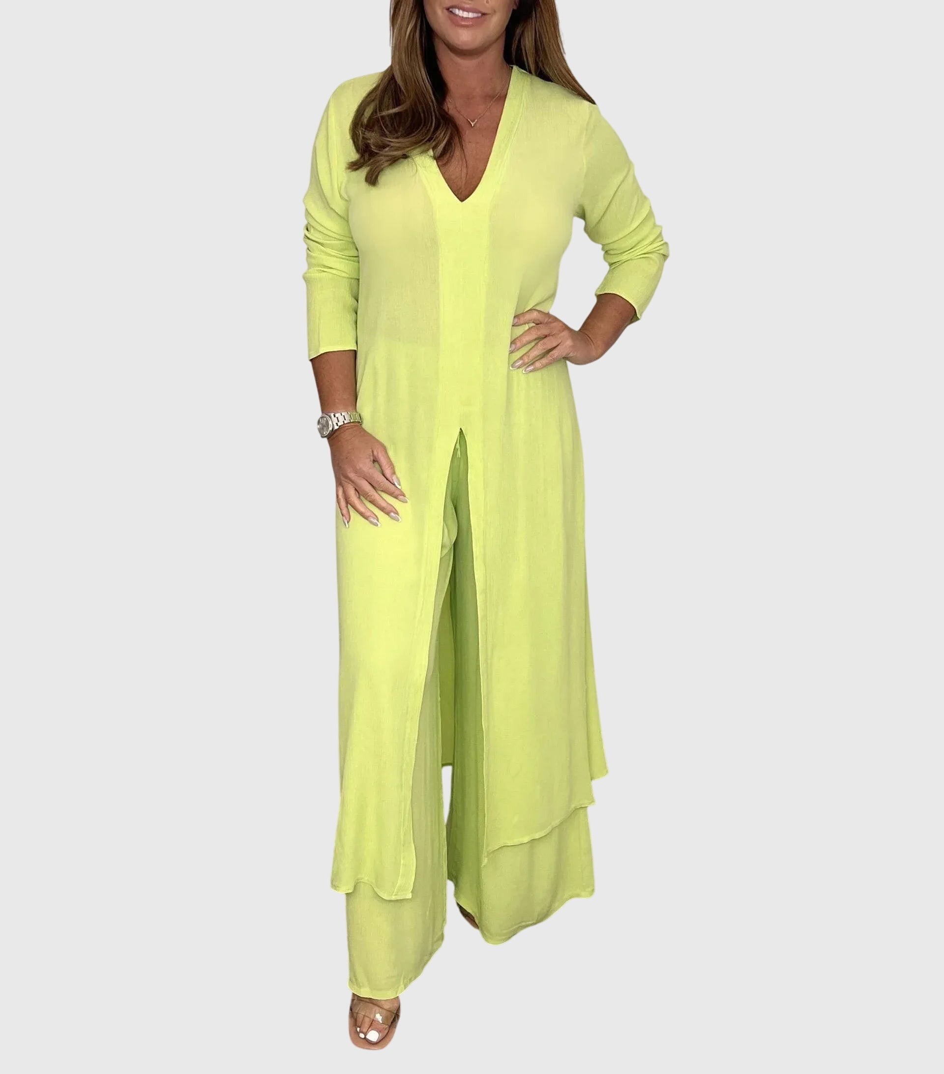 Women's Wide Leg Set – Casual Two-Piece Set – Olivia