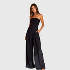 Women's Strapless Jumpsuit – Wide Leg Summer Jumpsuit – Nora