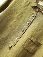 Women's High Collar Blouse – Button Front Long Sleeve Shirt Blouse