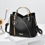 Women's Luxury Faux Leather Shoulder Bag – Designer Style Handbag – Lillian