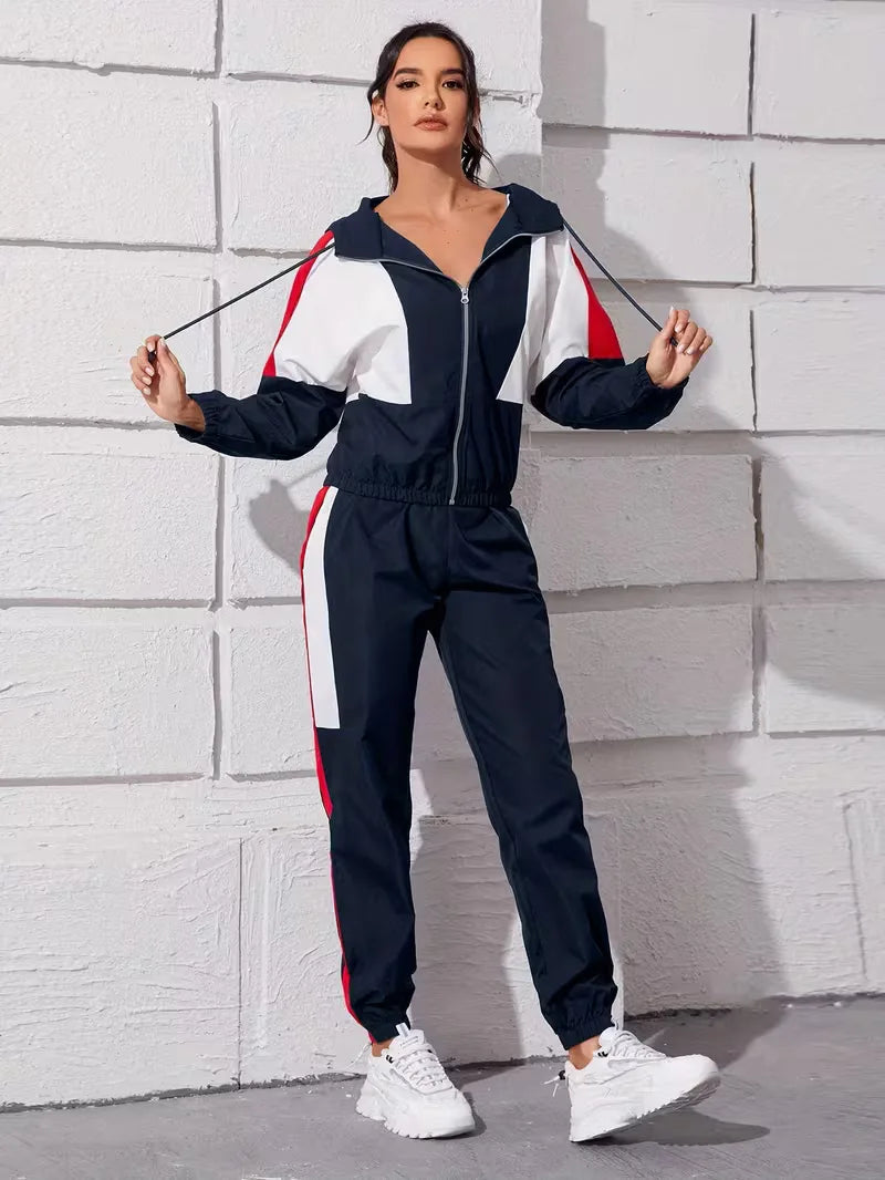 Women's Hooded Lounge Set – Zip-Up Legging Set