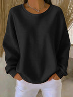 Women's Textured Pullover Sweater – Relaxed Everyday Knit Sweater