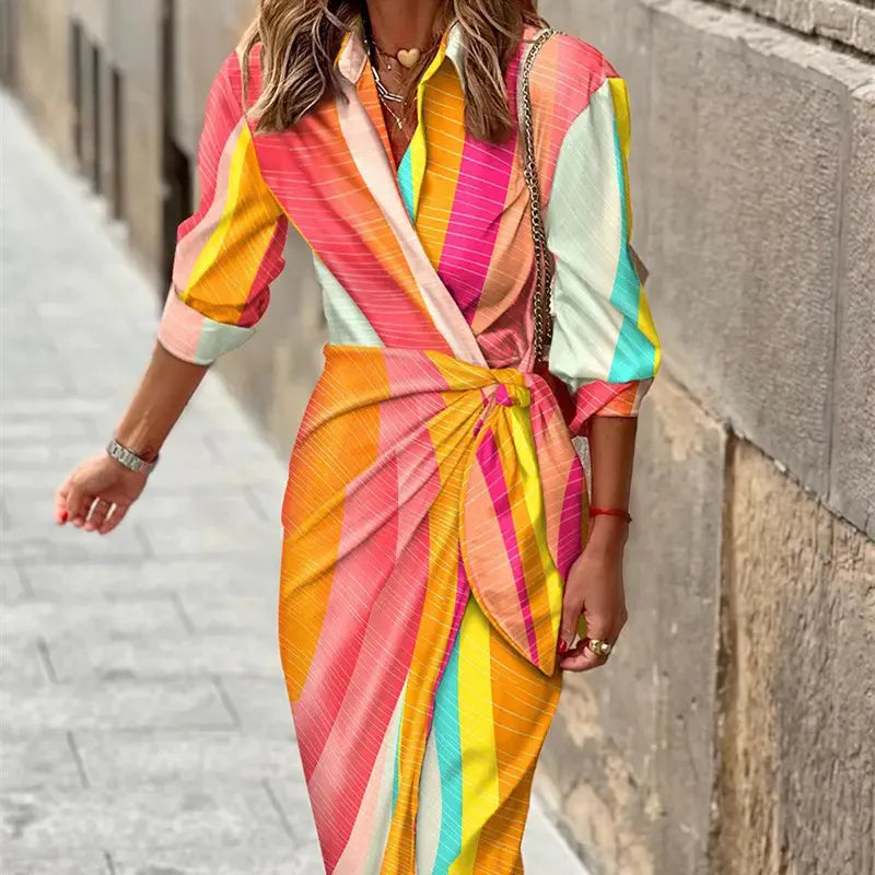 Women's Summer Midi Dress – Lightweight Casual Dress – Doris