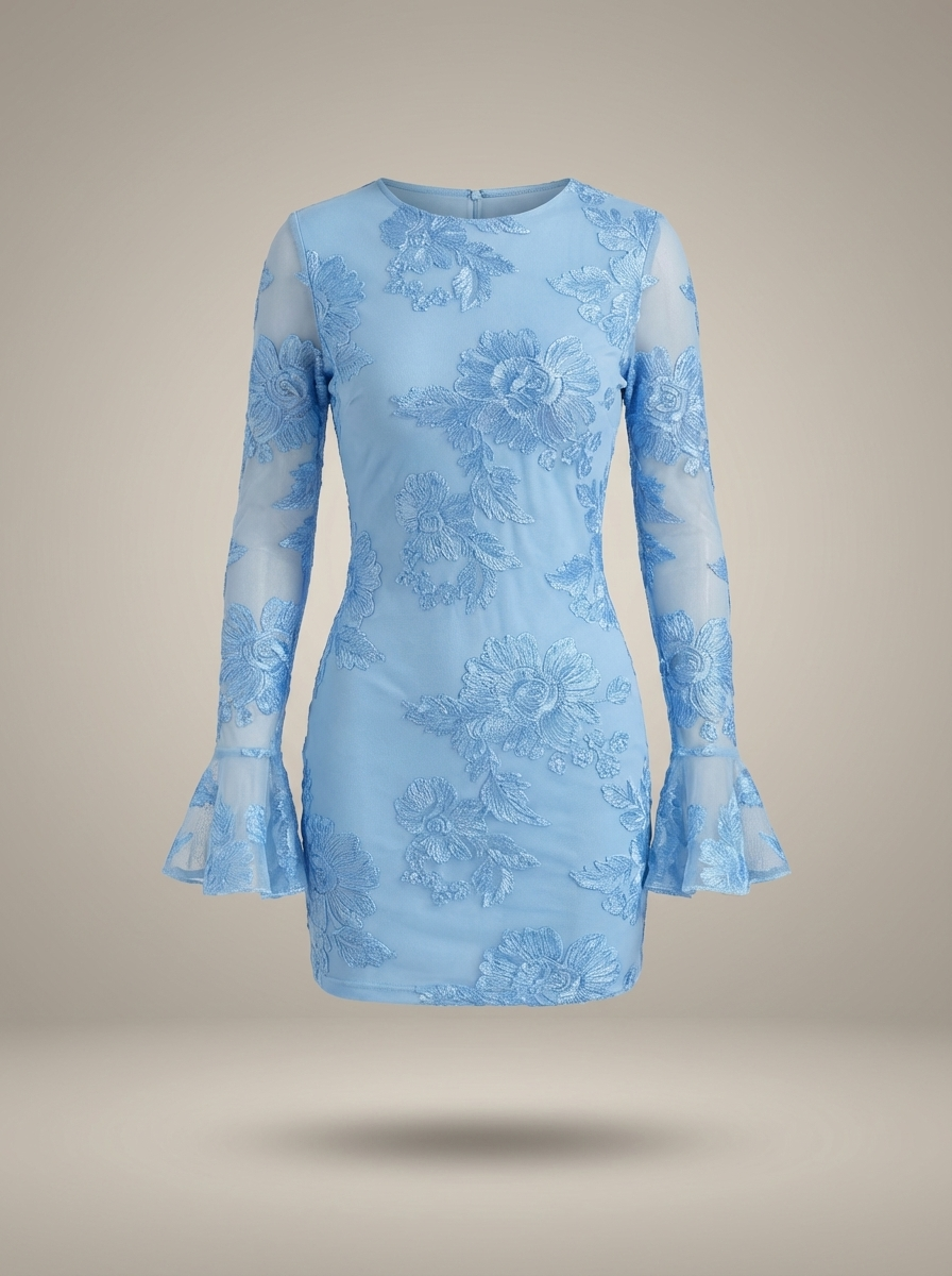 Women's Floral Mini Dress – Puff Sleeve Dress