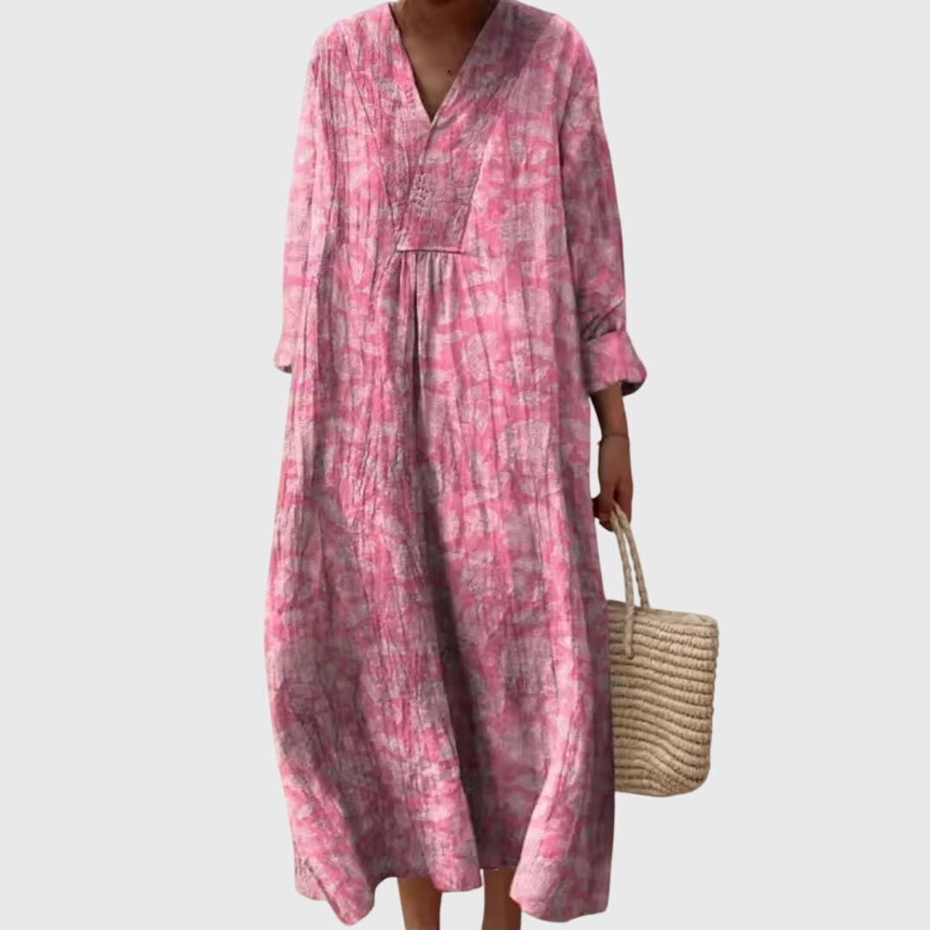 Women's Geometric Dress – Printed Midi Dress – Stephanie