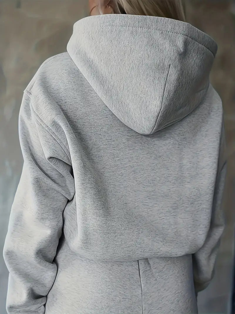 Women's Graphic Tracksuit Set – Wide Leg Hoodie Set