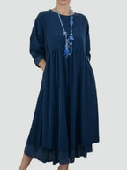 Women's Long Sleeve Midi Dress – Relaxed Casual Dress