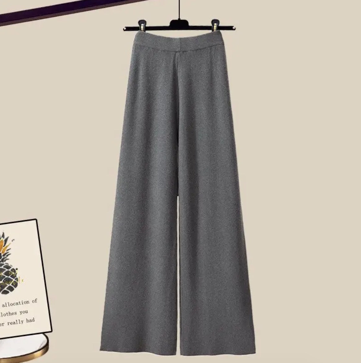 Women's High Waist Two-Piece Pants Set – Relaxed Top & Matching Trousers