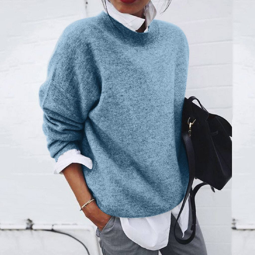 Women's Knit Pullover – Relaxed Everyday Sweater