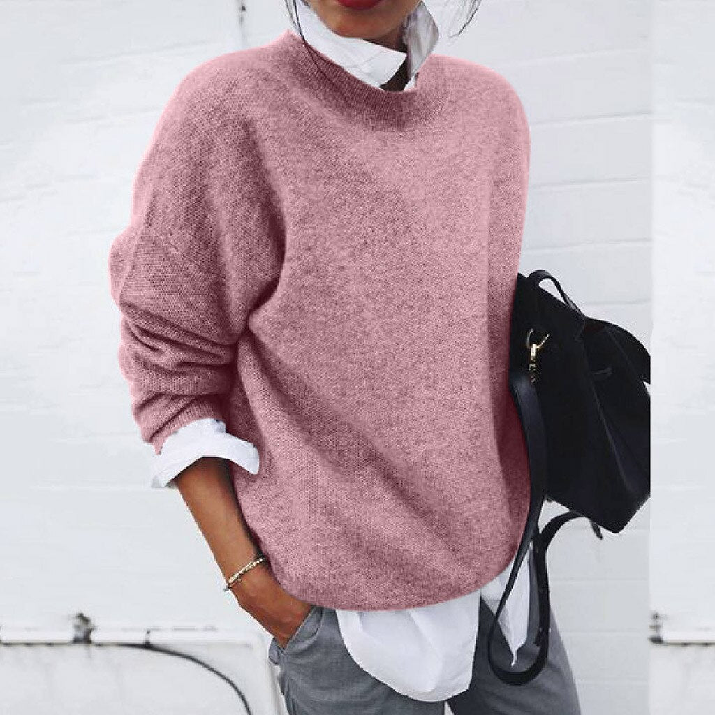 Women's Knit Pullover – Relaxed Everyday Sweater