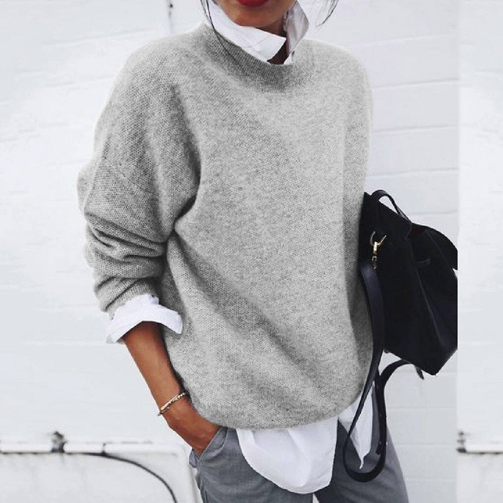 Women's Knit Pullover – Relaxed Everyday Sweater