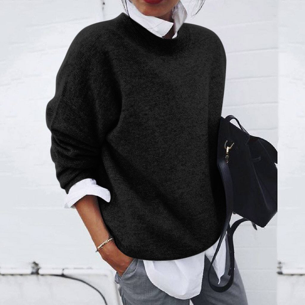 Women's Knit Pullover – Relaxed Everyday Sweater