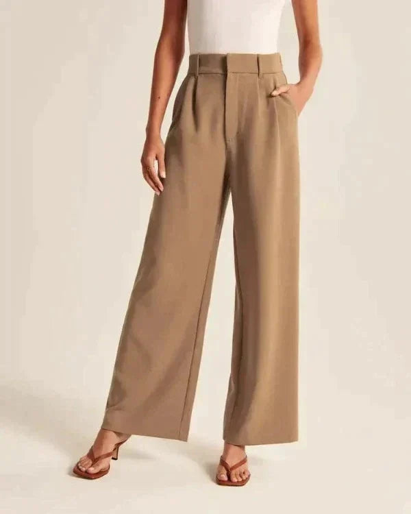 Women's High Waist Wide Leg Pants – Tailored Flowy Dress Trousers
