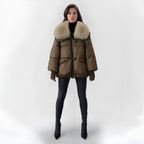 Women's Fur Collar Puffer Jacket – Longline Quilted Winter Jacket