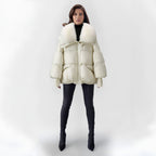 Women's Fur Collar Puffer Jacket – Longline Quilted Winter Jacket