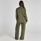 Women's Wide Leg Lounge Set – Relaxed Two-Piece Set