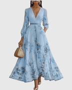 Women's Sleeveless Pleated Midi Dress – Floral Wedding Guest Occasion Dress