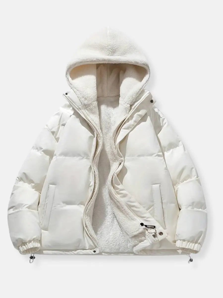 Women's Hooded Winter Jacket – Warm Lined Zip-Up Jacket