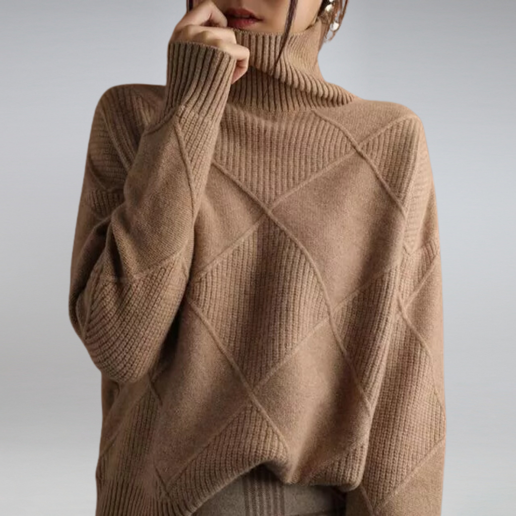 Women's Turtleneck Sweater – Knit Pullover Sweater – Myla