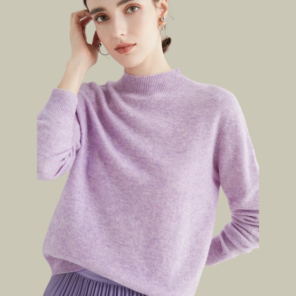 Women's Roll Neck Sweater – Fitted Turtleneck Winter Sweater