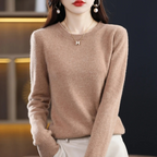 Women's Classic Crew Neck Knit Sweater – Soft Long Sleeve Pullover