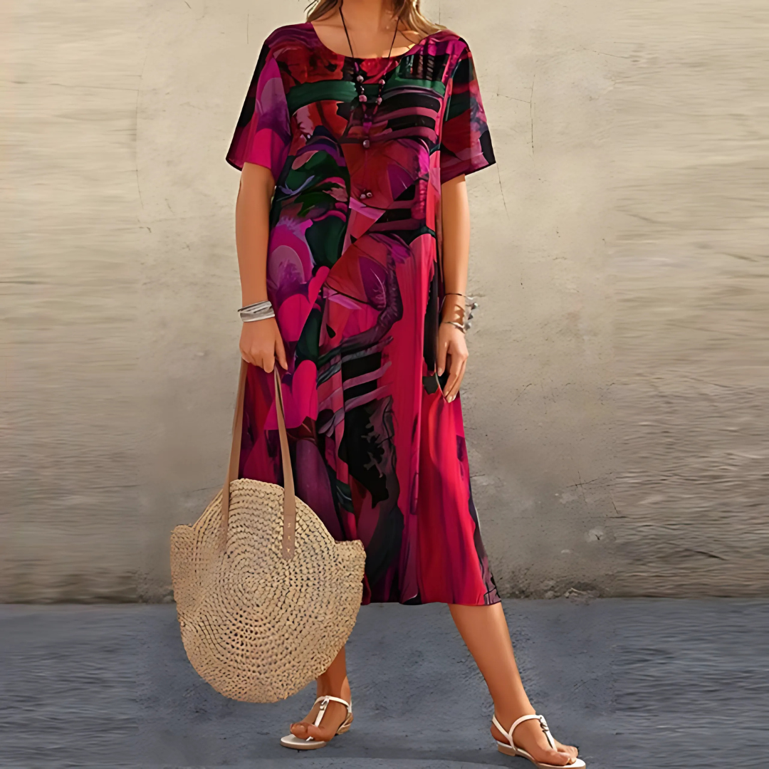 Women's Floral Midi Dress – Party Occasion Dress – Valerie