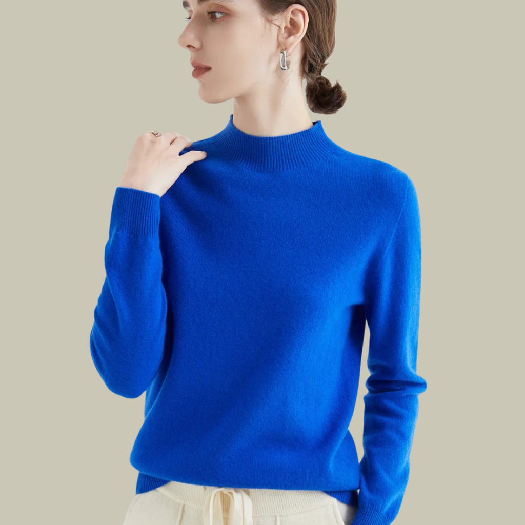 Women's Roll Neck Sweater – Fitted Turtleneck Winter Sweater