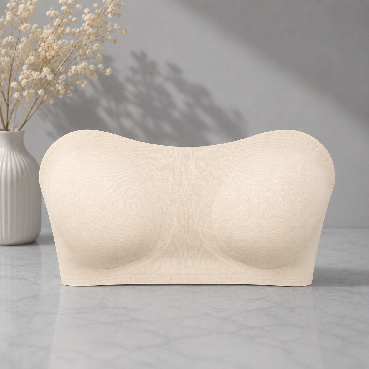 Women's Crossover Strapless Bra – Wireless Side Closure Support Bra