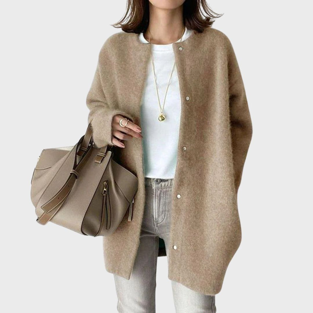 Women's Soft Button Front Cardigan – Classic Long Sleeve Knit Cardigan