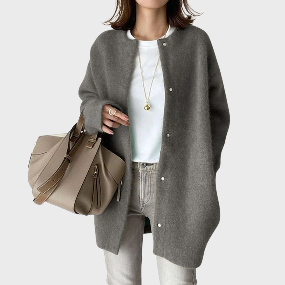 Women's Soft Button Front Cardigan – Classic Long Sleeve Knit Cardigan