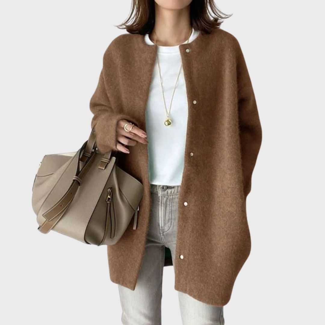 Women's Soft Button Front Cardigan – Classic Long Sleeve Knit Cardigan