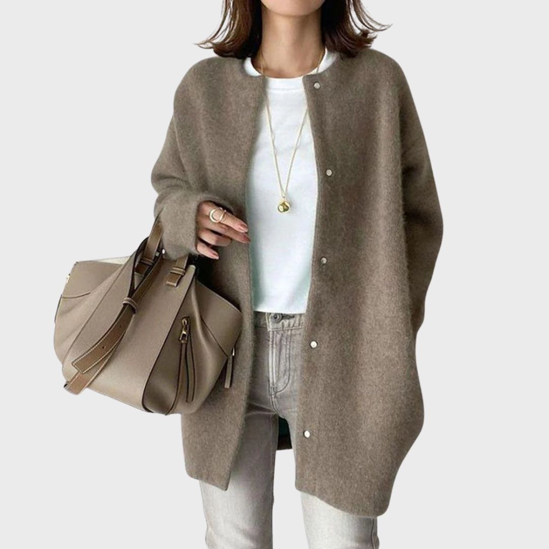 Women's Soft Button Front Cardigan – Classic Long Sleeve Knit Cardigan
