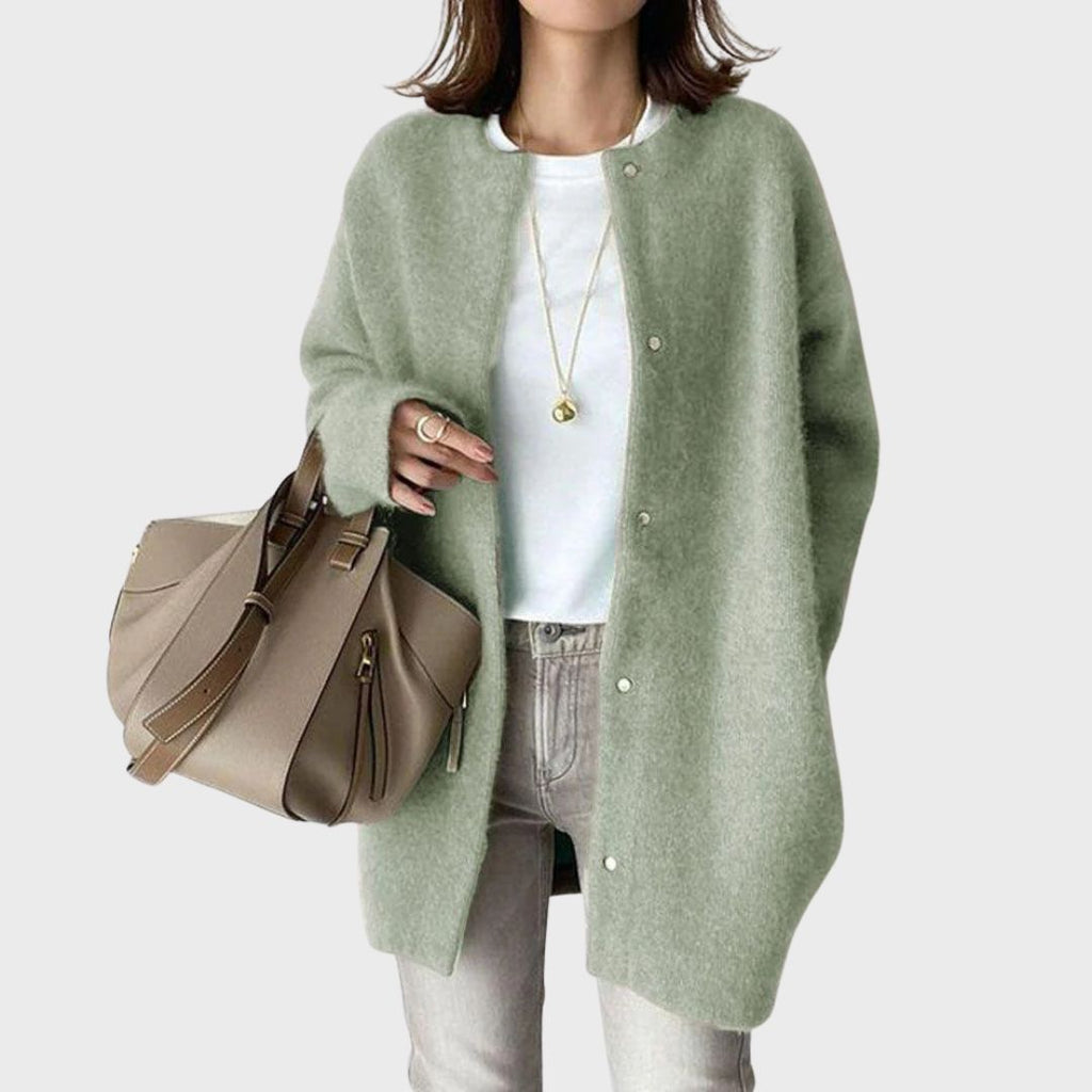 Women's Soft Button Front Cardigan – Classic Long Sleeve Knit Cardigan