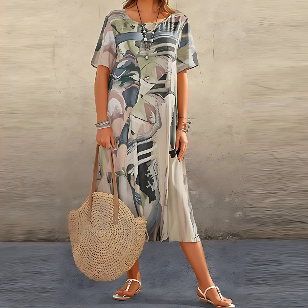 Women's Floral Midi Dress – Party Occasion Dress – Valerie