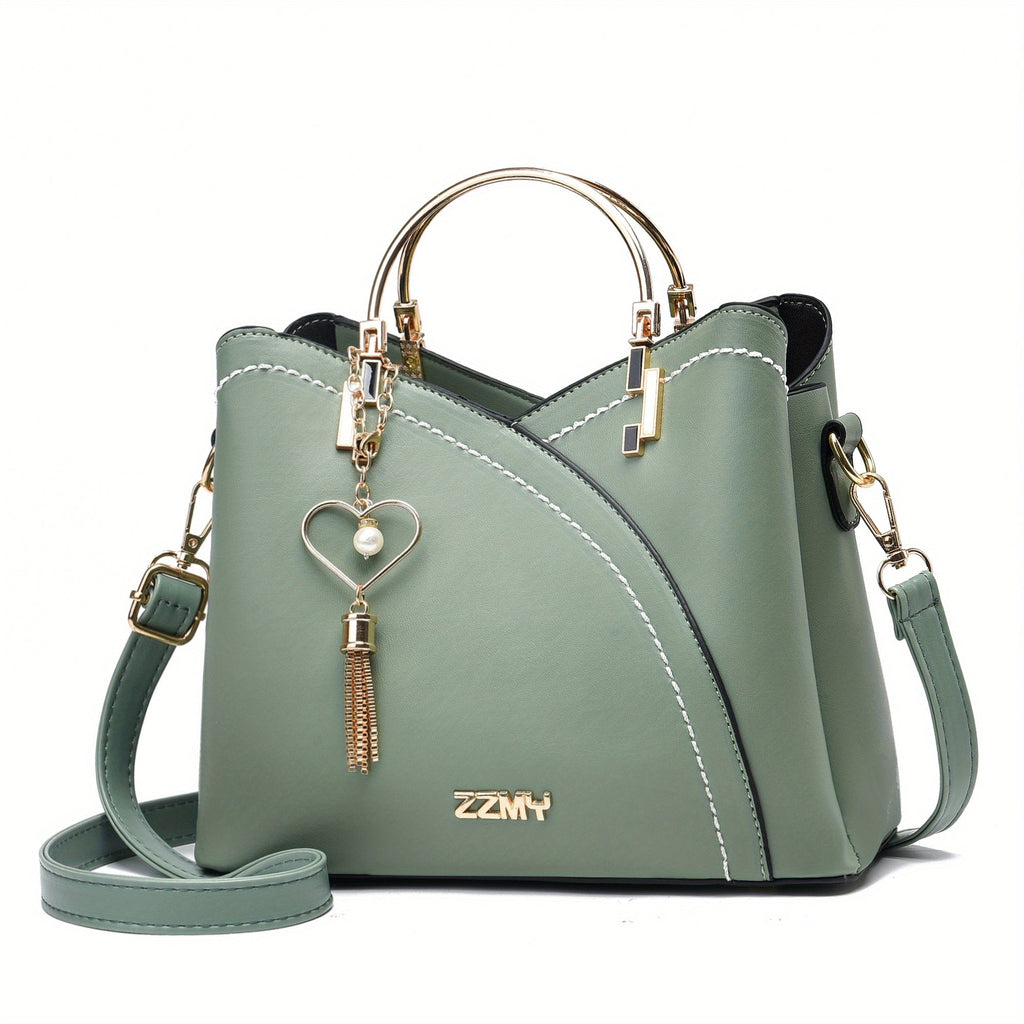 Women's Luxury Faux Leather Shoulder Bag – Designer Style Handbag – Lillian