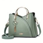 Women's Luxury Faux Leather Shoulder Bag – Designer Style Handbag – Lillian