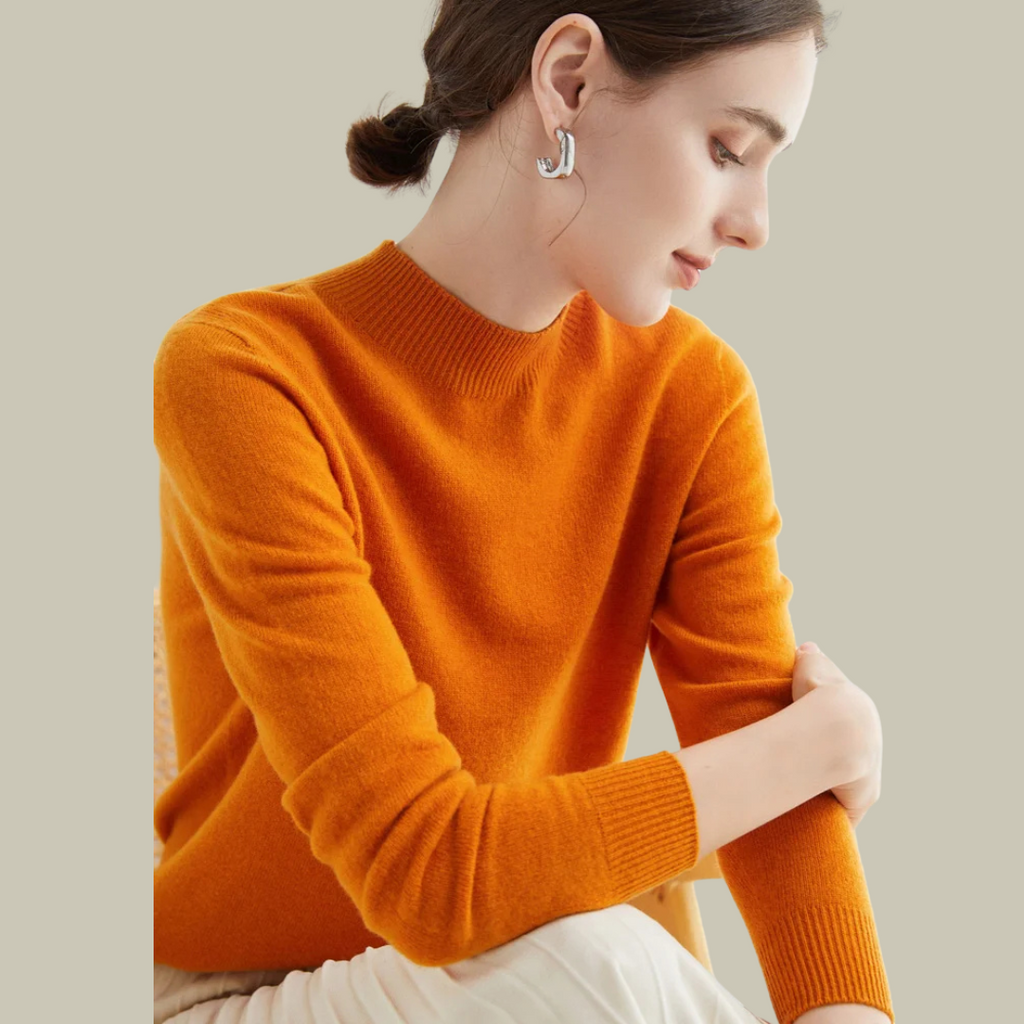 Women's Roll Neck Sweater – Fitted Turtleneck Winter Sweater