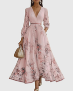 Women's Sleeveless Pleated Midi Dress – Floral Wedding Guest Occasion Dress