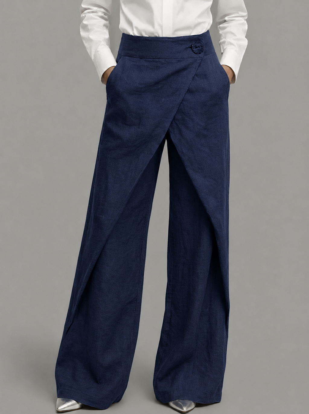Women's Asymmetrical Pants – Layered Wide Leg Pants