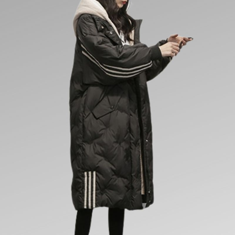 Women's Longline Puffer Jacket – Quilted Cold Weather Jacket