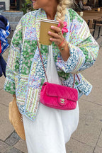 Women's Open Front Floral Cardigan – Long Sleeve Pocket Cardigan