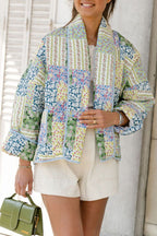 Women's Open Front Floral Cardigan – Long Sleeve Pocket Cardigan