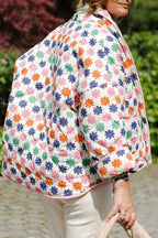 Women's Open Front Floral Cardigan – Long Sleeve Pocket Cardigan